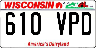 WI license plate 610VPD
