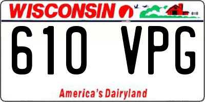 WI license plate 610VPG