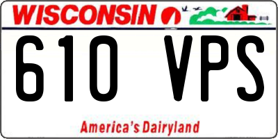 WI license plate 610VPS