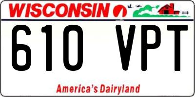 WI license plate 610VPT
