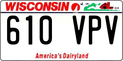 WI license plate 610VPV