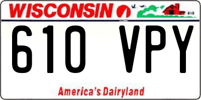 WI license plate 610VPY