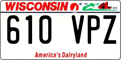 WI license plate 610VPZ