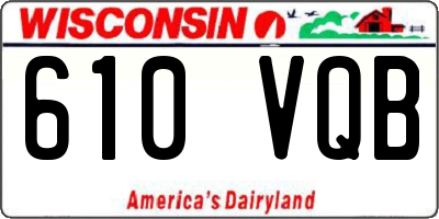 WI license plate 610VQB