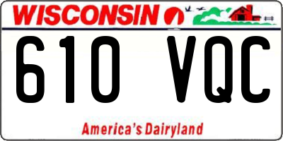 WI license plate 610VQC
