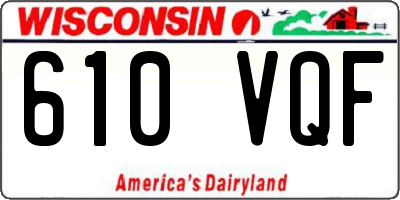 WI license plate 610VQF