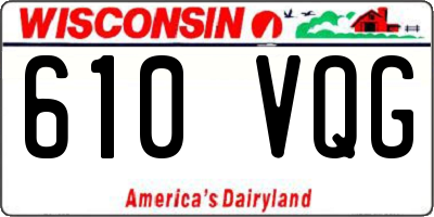 WI license plate 610VQG