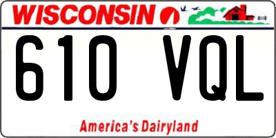 WI license plate 610VQL