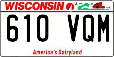 WI license plate 610VQM