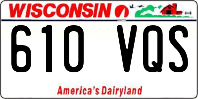 WI license plate 610VQS