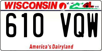 WI license plate 610VQW
