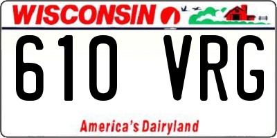 WI license plate 610VRG