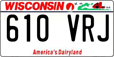 WI license plate 610VRJ