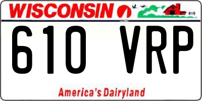 WI license plate 610VRP