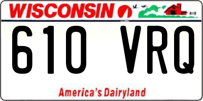 WI license plate 610VRQ