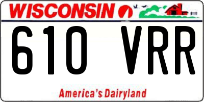 WI license plate 610VRR