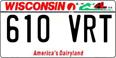 WI license plate 610VRT