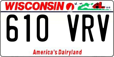 WI license plate 610VRV