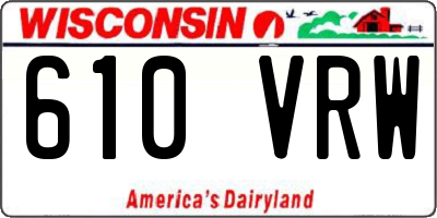 WI license plate 610VRW
