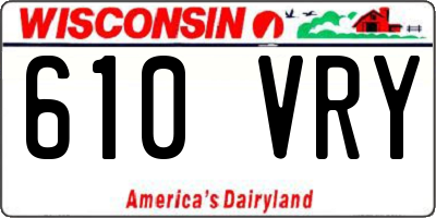 WI license plate 610VRY