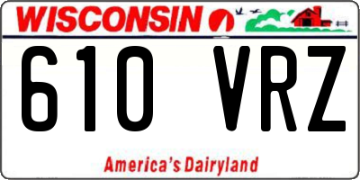 WI license plate 610VRZ