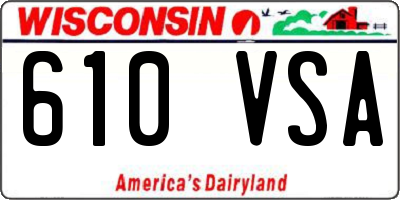WI license plate 610VSA
