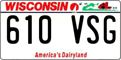 WI license plate 610VSG
