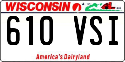 WI license plate 610VSI