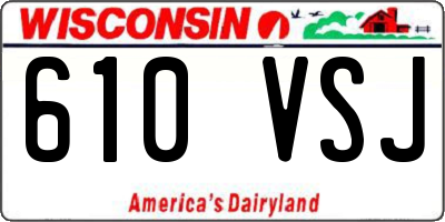 WI license plate 610VSJ
