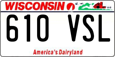 WI license plate 610VSL