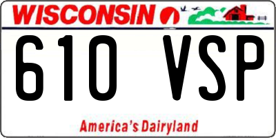 WI license plate 610VSP