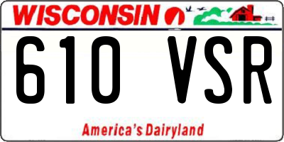 WI license plate 610VSR