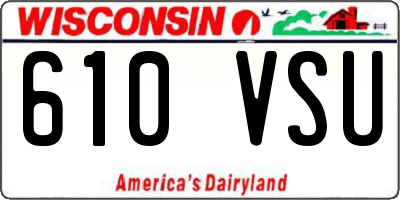 WI license plate 610VSU