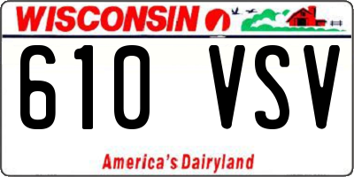 WI license plate 610VSV