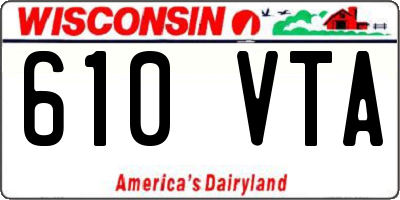 WI license plate 610VTA