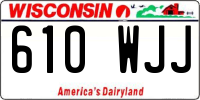 WI license plate 610WJJ
