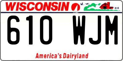 WI license plate 610WJM