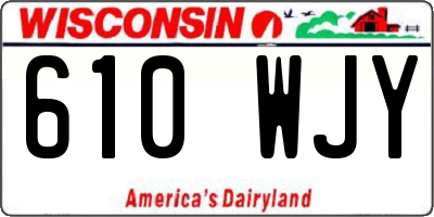 WI license plate 610WJY