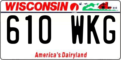 WI license plate 610WKG