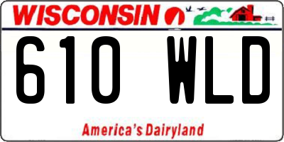 WI license plate 610WLD