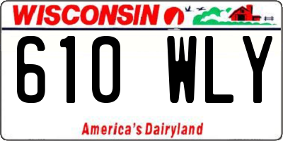 WI license plate 610WLY