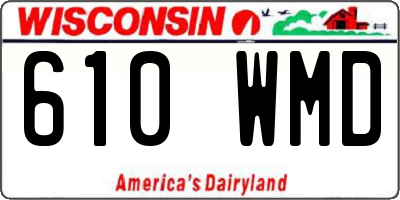 WI license plate 610WMD