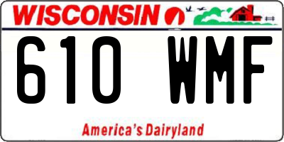 WI license plate 610WMF