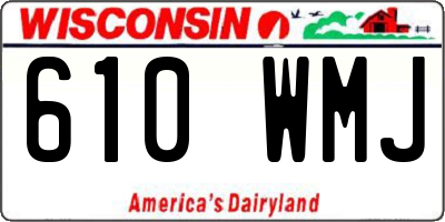 WI license plate 610WMJ