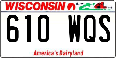 WI license plate 610WQS