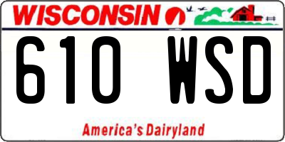 WI license plate 610WSD