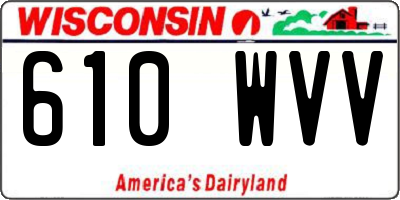 WI license plate 610WVV