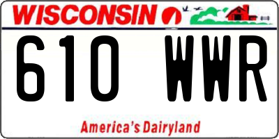 WI license plate 610WWR