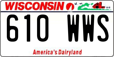WI license plate 610WWS