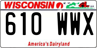 WI license plate 610WWX